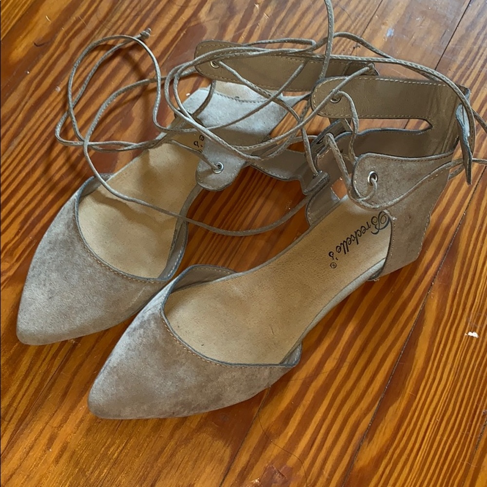 Lace up flats